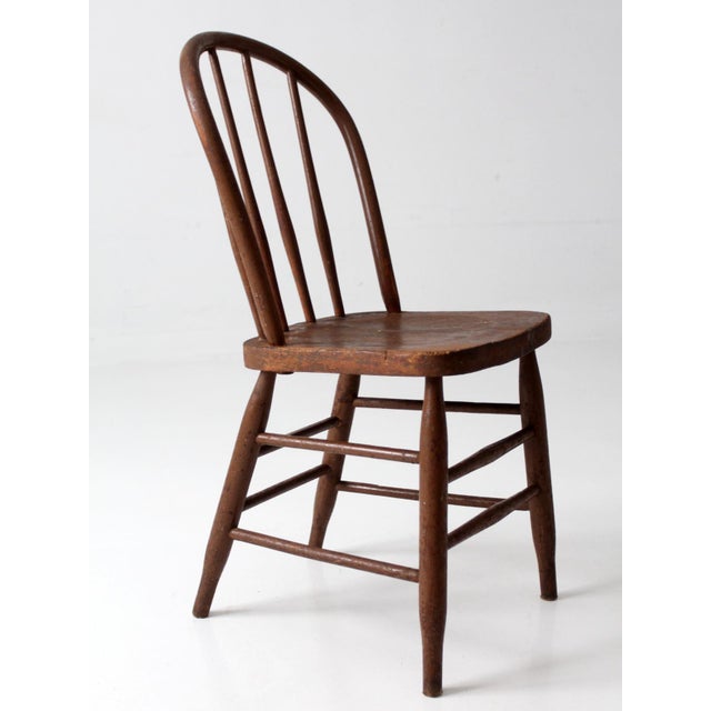 Antique Windsor Bow Back Spindle Chair For Sale - Image 11 of 14