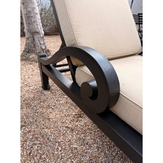 Pair of Ebonized Teak Adjustable Chaises Lounge, Probably Giati Designs For Sale In Los Angeles - Image 6 of 7