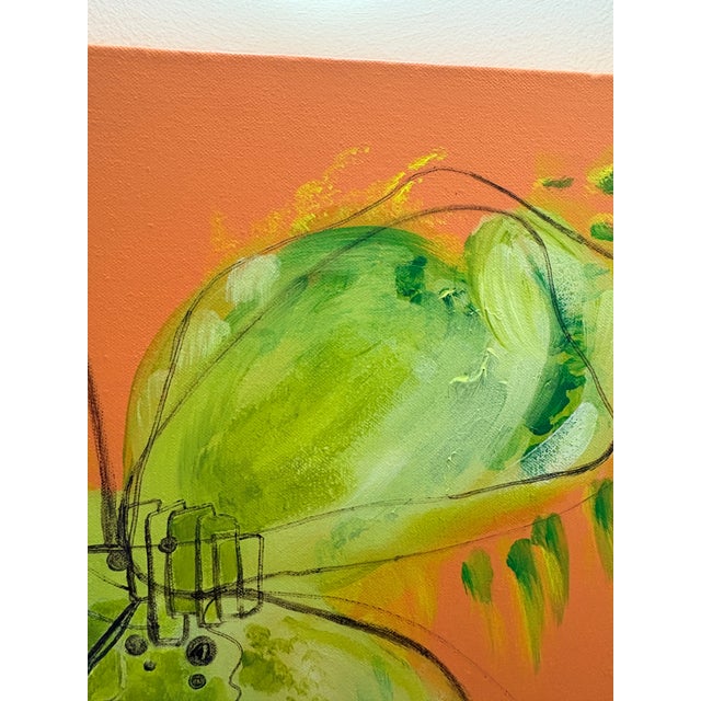 Michelle Zastawny Signed Original Abstract Botanical Painting on Canvas For Sale - Image 10 of 17