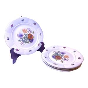 Vintage Gibson Designs Stoneware "Meridian" Dinner Plates- Set of 4