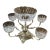 Mid 20th Century Antique Silver-Plated and Cut-Crystal Epergne Center Piece For Sale