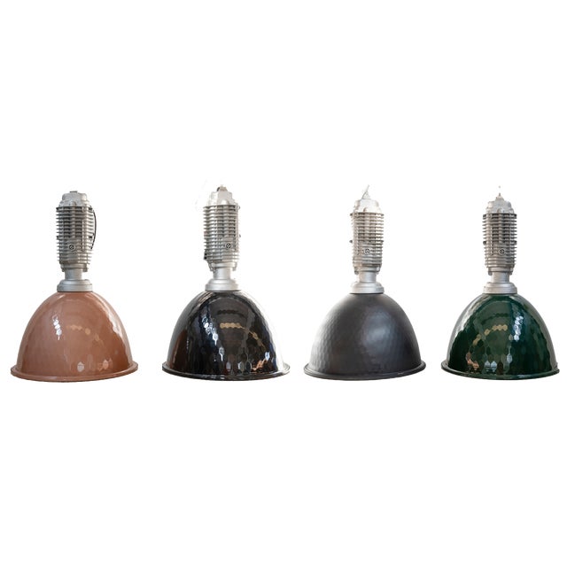 Vintage Industrial Pendant Lamps, 1990s, Set of 9 For Sale