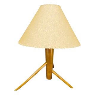 Mid-Century Modern Maple Table Lamp, 1960s For Sale
