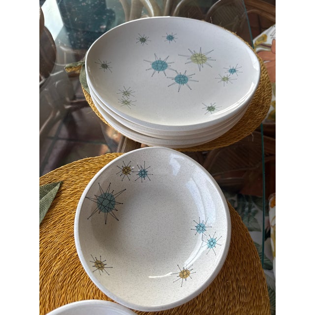 Mid 20th Century Franciscan California Pottery Starburst Dinnerware-Highly Collectible - 10pcs For Sale - Image 13 of 15