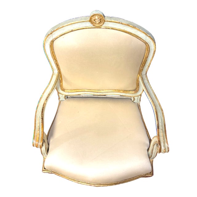 Early 18th Century Wonderful 18th Century Venetian Painted Armchair For Sale - Image 5 of 16