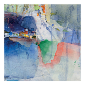 Contemporary Abstract Acrylic on Canvas "Forest Clearing" by Greet Helsen