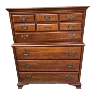 1960s Link Taylor Cherry Chest of Drawers Treasure House Solid Cherry For Sale