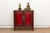 Red Painted Red Paneled Chinese Rustic Cabinet For Sale - Image 8 of 8