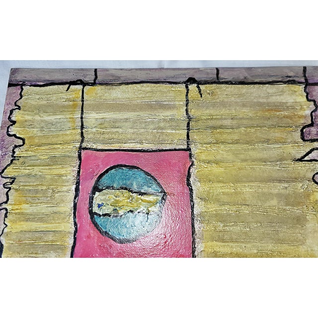 Abstract Abstract Texured Painting on Board, Dan Bennett For Sale - Image 3 of 7