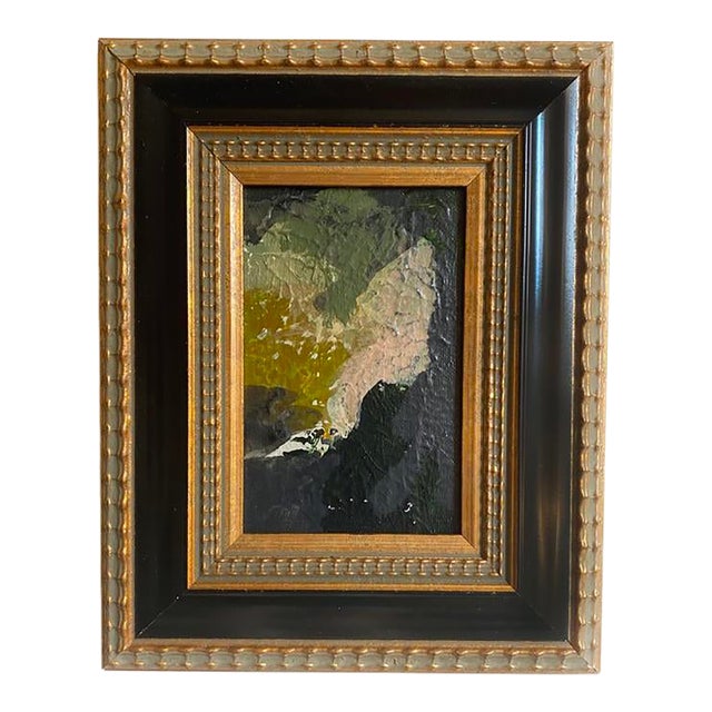 "Western Winter" 2026 Mini Painting by Jessalin Beutler With Vintage Frame For Sale
