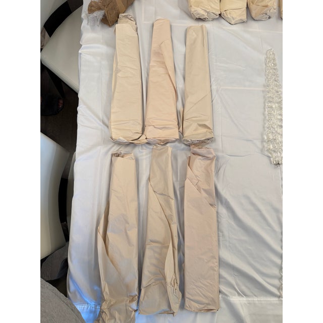 Transparent 1960s Venini, Seaweed Murano Glass (Alga) Chandelier, Italy For Sale - Image 8 of 11