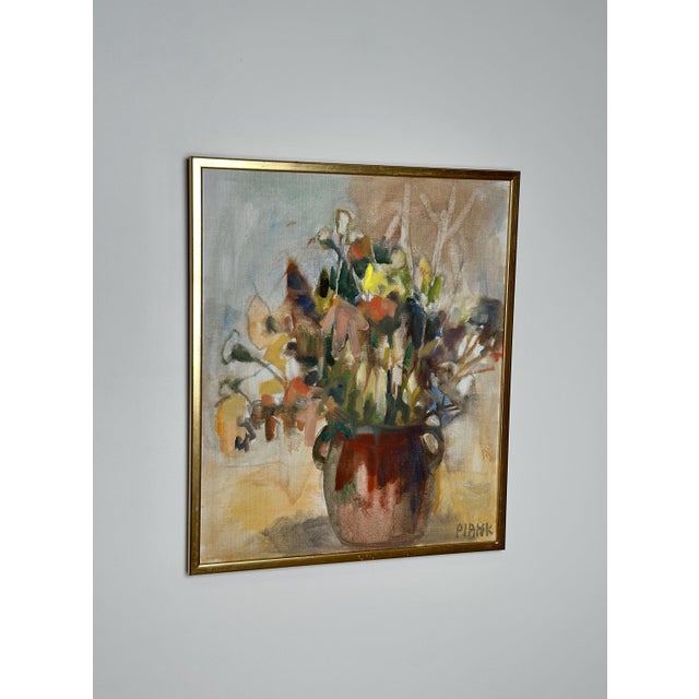 Pia H.K. Campbell, Flowers Study, 1982, Oil on Canvas, Framed For Sale - Image 4 of 17