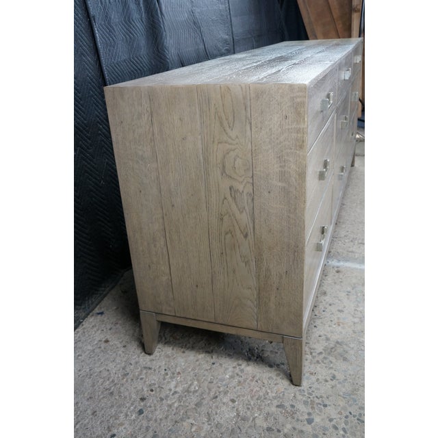 Restoration Hardware Campaign Style Cayden Weathered Oak 9 Drawer Triple Dresser For Sale - Image 14 of 18
