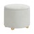 Transitional Custom Listing - Kelsy Round Storage Ottoman in Verdure Merlot with Espresso Bun Feet For Sale - Image 3 of 4