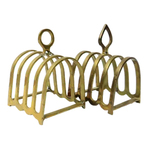 English Brass Toast / Mail Racks, Pair