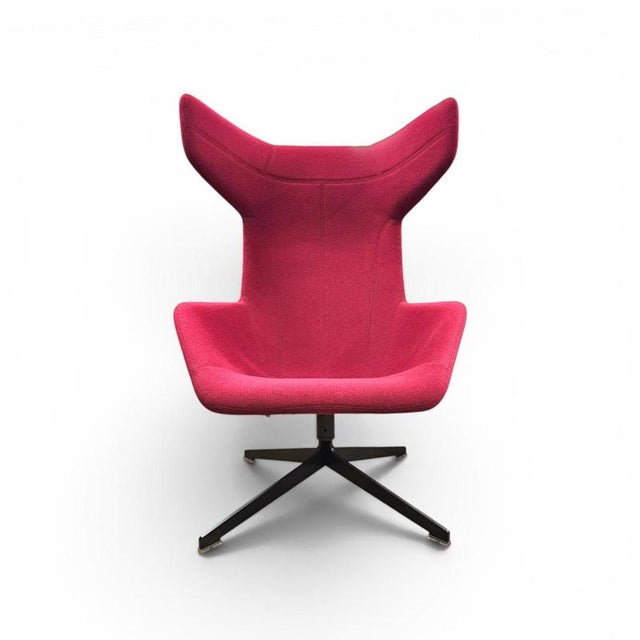 Vintage Lounge Chair in Red Wool by Alfredo Häberli, 2003 For Sale - Image 12 of 14