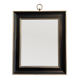 1960s Mid Century Modern Turner "Fashion Plate" Black Wall Mirror For Sale