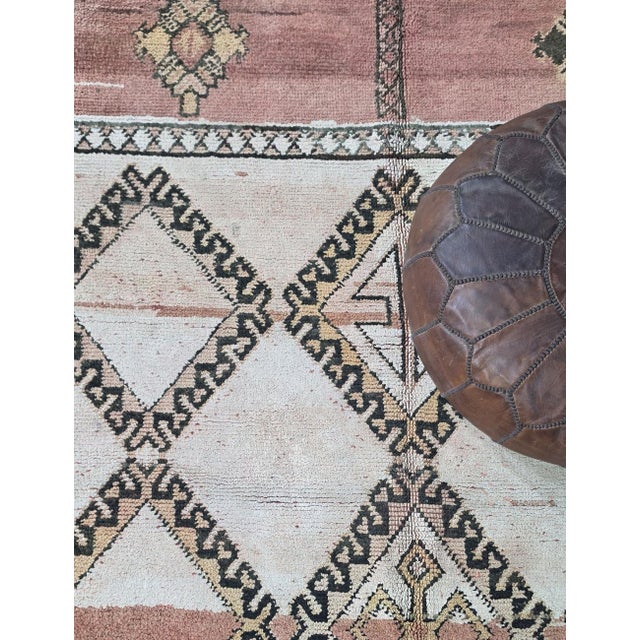 Textile Earthy Tone Moroccan Rug - 6.9 X 5.4 Ft For Sale - Image 7 of 8