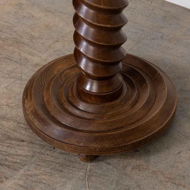 1940s French Carved Wood Pedestal Table For Sale - Image 10 of 11