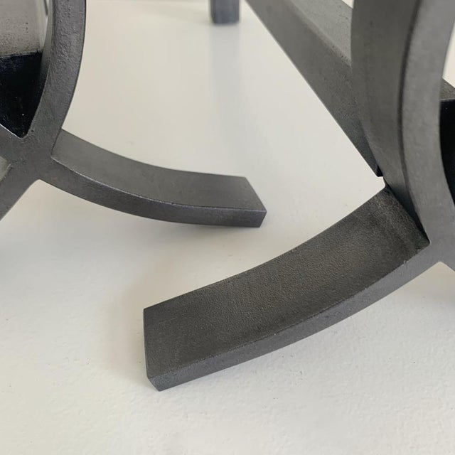 Cast Iron Flame Andirons, France, 1950s, Set of 2 For Sale - Image 10 of 15