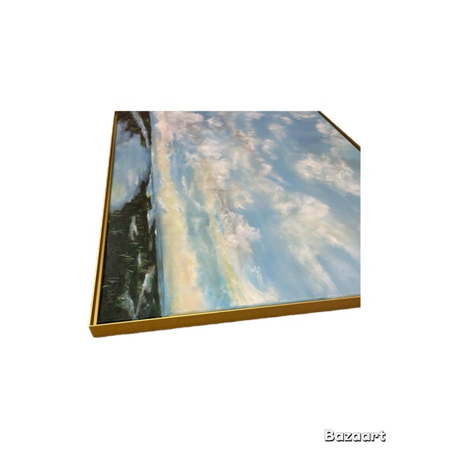 Elizabeth Berry Everglades and Clouds Oil Painting 40x30 For Sale - Image 9 of 9