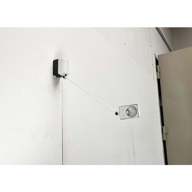 Contemporary Vintage Italian White Daphinette Classic Wall Lamp by Tommaso Cimini for Lumina, 1980s For Sale - Image 3 of 18