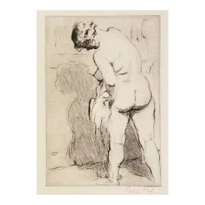 1930s Pal Fried Female Nude Etching