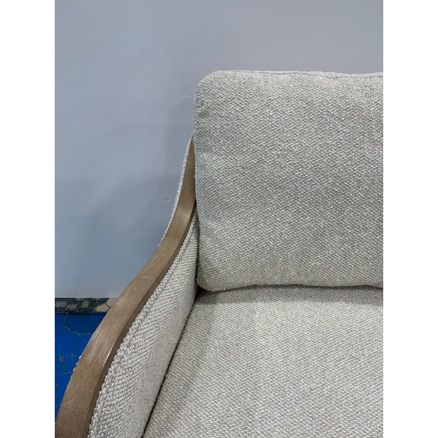 Modern Modern Swivel Chair - Nubby Cream For Sale - Image 3 of 7