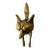 Vintage English Brass Fox Door Knocker For Sale