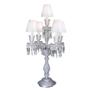 Collection Regina Table Lamp in Metal and Crystal by Jago For Sale
