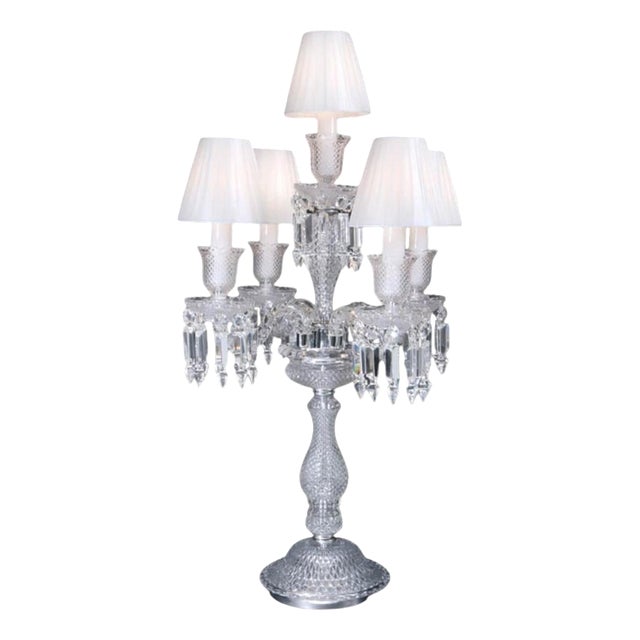 Collection Regina Table Lamp in Metal and Crystal by Jago For Sale