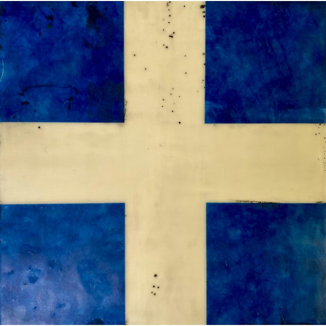 Encaustic Collage Installation by Gina Cochran - "Bigger Than Us" - 16 Panels For Sale - Image 12 of 17