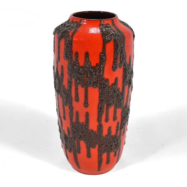 Mid-Century Modern Oversize West German "Fat Lava" Vase For Sale - Image 3 of 8