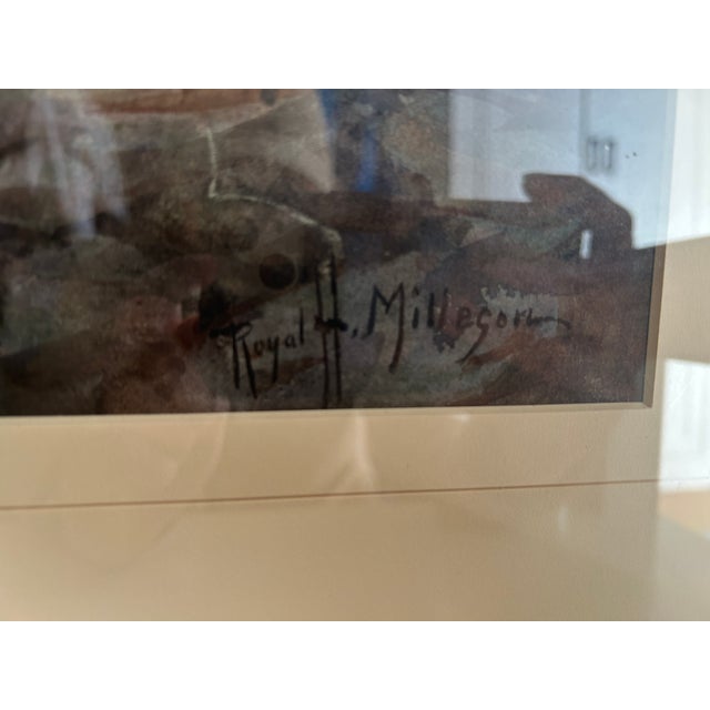 Traditional Early 20th Century Watercolor Landscape by Royal H. Milleson For Sale - Image 3 of 4