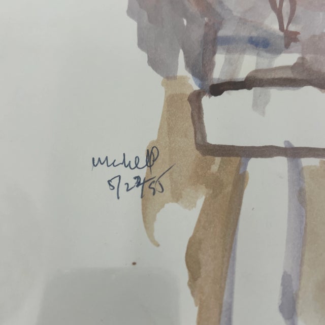 Vintage 1995 Signed Watercolor Nude Male Study For Sale - Image 4 of 5