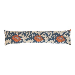 Anemone Blue Rust Draught Excluder - 90cm X 20cm (36"x9") For Sale