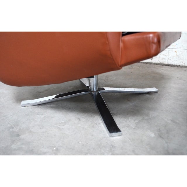 Metal Set of Model 802 Lounge Chair and Ottoman by Werner Langenfeld for ESA, 1970s For Sale - Image 7 of 16
