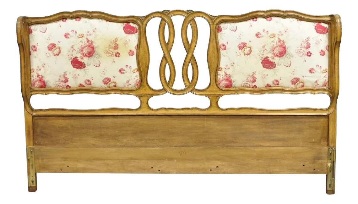 French Country Provincial Hollywood Regency Pretzel Scroll King Sz