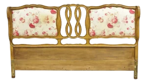 French Country Provincial Hollywood Regency Pretzel Scroll King Sz Bed Headboard