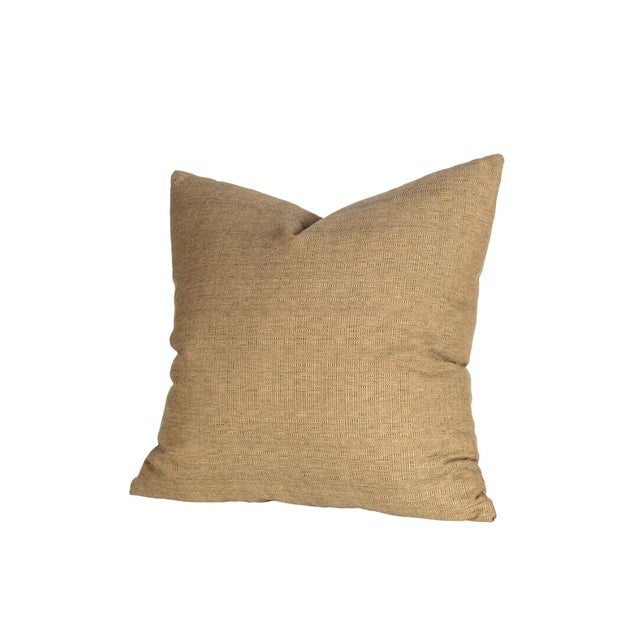 Frameworks by Brendan Bass Pillow in Neutral Caramel Vintage Fabric. Down Fill.