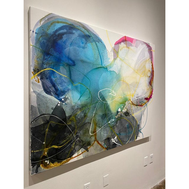 Contemporary Liz Barber, Shadow Blooms 3, 2023, Canvas Painting For Sale - Image 3 of 10