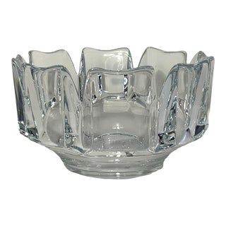 Early 21st Century Orrefors Round Bowl "Corona" Pattern by Lars Hellsten For Sale