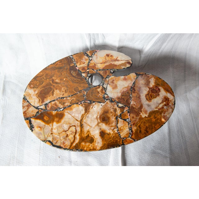 Mid-Century Modern Painter's Palette Marble Coffee Table For Sale - Image 3 of 12