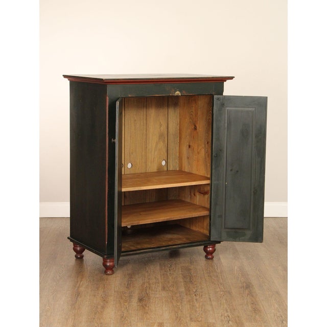 American Oley Valley Reproductions Distress Painted Cupboard For Sale - Image 3 of 12