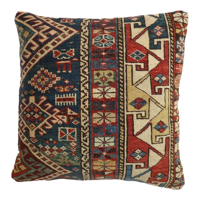 Caucasian Antique Rug Pillow rug no. p5032 For Sale