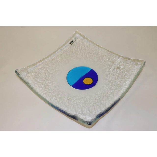 Glass Late 20th Century Mid-Century Murano Hand Cast Glass Dish For Sale - Image 7 of 12