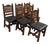 Moorish Revival Carved Dining Chairs, Set of Six For Sale
