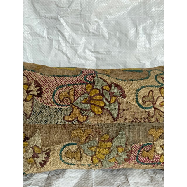 17th Century 17th Century Florentine Wool and Silk Tapestry Pillow For Sale - Image 5 of 7