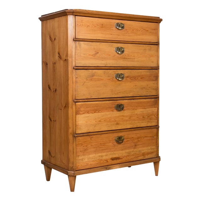Pine Tallboy Chest of Drawers, 1920s For Sale