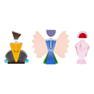 Collection of Three Reflections Copenhagen Crystal Perfume Flacons For Sale
